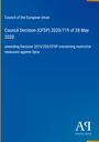 Text: Council Decision (CFSP) 2020/719 of 28 May 2020. Blaues Layout mit Logo "Antiphon Verlag" unten rechts.