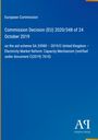 Titel: Commission Decision (EU) 2020/348 vom 24.10.2019; Thema: UK Electricity Market Reform; Hintergrund: Blau.