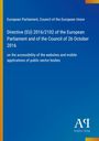 Directive (EU) 2016/2102 zur Zugänglichkeit öffentlicher Webseiten, blauer Hintergrund, Logo mit "AQ Antiphon Verlag".