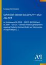 Titel: "Commission Decision (EU) 2016/1944 of 23 July 2014". Blauer Hintergrund, gelber Rand links, unten Logo "AP Antiphon Verlag".