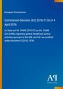 Text über EU-Kommissionsentscheidung zu staatlicher Beihilfe. Blauer Hintergrund mit gelbem Rand. Logo "AQ Antiphon Verlag".