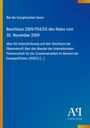 Beschluss 2009/954/EG vom 30.11.2009, Energieeffizienz (IPEEC). Blauer Hintergrund, gelber Streifen links. Logo: AQ unten rechts.