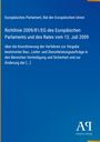 Europäisches Parlament, Richtlinie 2009/81/EG zur Vergabekoordinierung in Verteidigung und Sicherheit. Blaues Design, Logo unten.