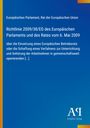 Europäisches Parlament, Richtlinie 2009/38/EG, blaues Design, gelber Streifen links, Logo Antiphon Verlag rechts.