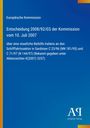 Text: Entscheidung 2008/92/EG, staatliche Beihilfe Italiens, Schiffahrtsssektor. Blau mit gelbem Streifen, Logo unten rechts.