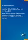 Texte: Rat der Europäischen Union, Beschluss 2008/211/EG des Rates vom 18. Februar 2008, Antiphon Verlag. Hintergrund: Blau mit gelbem Streifen.