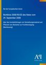Text: Richtlinie 2008/90/EG über Vermehrungsmaterial von Obstpflanzen. Hintergrund: Blau mit einem gelben Rand.