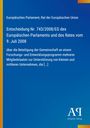 Entscheidung Nr. 743/2008/EG des Europäischen Parlaments, blaues Cover, Logo unten rechts.
