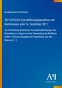 Europäische Kommission, Durchführungsbeschluss 2011/875/EU vom 16. Dezember 2011, blau mit gelbem Streifen links.