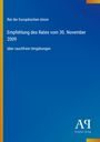 Rat der Europäischen Union: Empfehlung über rauchfreie Umgebungen. Blaues Cover mit gelbem Rand rechts.