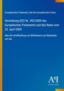 Text zur Verordnung (EG) Nr. 392/2009 über Unfallhaftung bei See-Reisen auf blauem Hintergrund mit Verlagslogo unten.