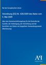 Titeltext: Verordnung (EG) Nr. 428/2009 über Kontrolle der Ausfuhr von Gütern. Blaues Cover mit Antiphon Verlag Logo.