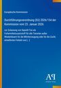 Europäische Kommission, Verordnung zur Zulassung von Sepiolit-Ton als Futtermittelzusatzstoff. Blauer Hintergrund. Links gelber Streifen.