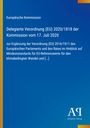 Europäische Kommission, Delegierte Verordnung (EU) 2020/1818 der Kommission vom 17. Juli 2020. Blau mit gelbem Rand.