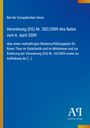 Blauer Hintergrund, links gelber Streifen. Text: "Verordnung (EG) Nr. 302/2009 des Rates vom 6. April 2009". Unten Logo "AR Antiphon Verlag".