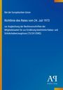 Richtlinie des Rates vom 24. Juli 1973, Kakao- und Schokoladenerzeugnisse. Blaues Hintergrund mit gelber Leiste rechts.