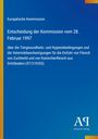 Text: Entscheidung der Kommission vom 28. Februar 1997, Tiergesundheits- und Hygienebedingungen. Blaues Layout mit Logo.