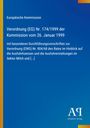 Text: "Europäische Kommission Verordnung (EG) Nr. 174/1999 der Kommission vom 26. Januar 1999..."  
Abstraktes blaues Design, gelber Rand.