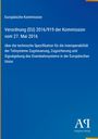 Europäische Kommission, Verordnung (EU) 2016/919 über Spezifikationen der Eisenbahnsysteme; blaue Hintergrundfarbe.
