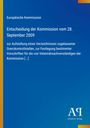 Text: "Europäische Kommission. Entscheidung der Kommission vom 28. September 2009 [...]" Blau mit gelbem Streifen links.