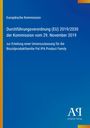 Text: "Europäische Kommission. Durchführungsverordnung (EU) 2019/2030. Antiphon Verlag." Blauer Hintergrund, gelber Rand.