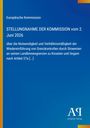 Text: Stellungnahme der Kommission vom 2. Juni 2026 zur Wiedereinführung von Grenzkontrollen durch Slowenien.  
Blauer Hintergrund.