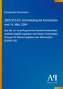 Text: Europäische Kommission, Entscheidung 2005/373/EG, Infineon Technologies. Blaues Design mit gelbem Streifen.