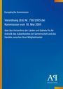 Titel: "Verordnung (EG) Nr. 750/2005 der Kommission vom 18. Mai 2005" auf blauem Hintergrund mit gelbem Streifen links.