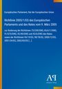 Richtlinie 2005/1/EG zur Änderung diverser EU-Richtlinien. Blaues Design mit gelbem Streifen links und Logo unten rechts.