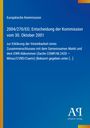Europäische Kommission: Entscheidung über einen Zusammenschluss, Mitsui/CVRD/Caemi, im blauen Hintergrund. Logo unten.