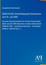 Europäische Kommission: Entscheidung der Kommission über AstraZeneca/Novartis am 26. Juli 2000, blauer Hintergrund.