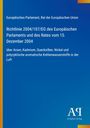 Europäisches Parlament, Richtlinie über Schadstoffe in der Luft, blaues Cover, kleines Logo unten rechts.