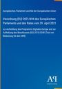 Europäische Verordnung 2021/694. Aufstellung des Programms Digitales Europa. Blauer Hintergrund, Verlagssymbol unten rechts.
