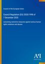 Titel: Council Regulation (EU) 2020/1998 vom 7. Dezember 2020. Blaues Cover mit gelbem Rand. Logo unten rechts.