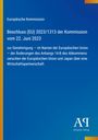 Europäische Kommission, Beschluss (EU) 2023/1313 vom 22. Juni 2023. Blaues Layout mit gelbem Streifen.