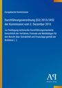 Text zu einer EU-Durchführungsverordnung auf blauem Hintergrund mit gelbem Streifen links. Unten rechts ein Logo.