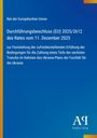 Rat der Europäischen Union, Durchführungsbeschluss (EU) 2025/2612, 11. Dezember 2025; blau mit gelbem Rand. Logo "AP".