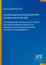 Durchführungsverordnung (EU) 2025/933 des Rates mit blauem Hintergrund und gelbem Rand. Antiphon Verlag Logo.