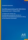 Europäische Kommission, Verordnung (EU) 2025/268, Änderung zur Schweinepest, blau-gelber Hintergrund, Antiphon Verlag.
