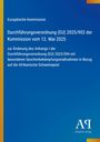 Text über EU-Durchführungsverordnung zur Afrikanischen Schweinepest 2025. Blauer Hintergrund mit Antiphon Verlag Logo.