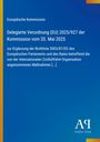 Text über eine EU-Verordnung auf blauem Hintergrund. Oben links, unten rechts ein Logo: "Antiphon Verlag".
