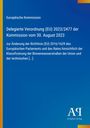 Europäische Kommission, Verordnung 2023/2477, Änderung Binnenwasserstraßen. Blau mit gelbem Rand, Logo unten rechts.