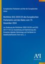 Text über EU-Richtlinie mit Datum, thematisiert Änderung digitaler gesellschaftsrechtlicher Verfahren. Blaues Layout.