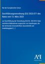 Durchführungsverordnung (EU) 2023/571 über Maßnahmen für territoriale Unversehrtheit. Blau mit weißem Text.