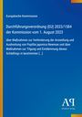 Blauer Hintergrund, Text: "Europäische Kommission, Durchführungsverordnung (EU) 2023/1584 [...]". Unten rechts ein Logo.