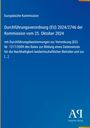 Europäische Kommission: Verordnung (EU) 2024/2746. Text in Weiß auf blauem Hintergrund, gelber Streifen links. Logo unten.