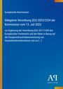 Europäische Kommission, Verordnung (EU) 2023/2534, Energieverbrauchskennzeichnung, blaues Cover mit gelbem Rand.