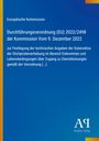Text: "Europäische Kommission, Durchführungsverordnung (EU) 2022/2498, 9. Dezember 2022". Unten blau, rechts das Logo des Antiphon Verlags.