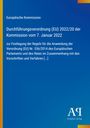Europäische Kommission, Durchführungsverordnung (EU) 2022/20 vom 7. Januar 2022, blaue Farbverlauf-Hintergrund.