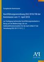 Titel: Durchführungsverordnung (EU) 2018/708, vom 17. April 2018. Blaues Design mit gelbem Rand.